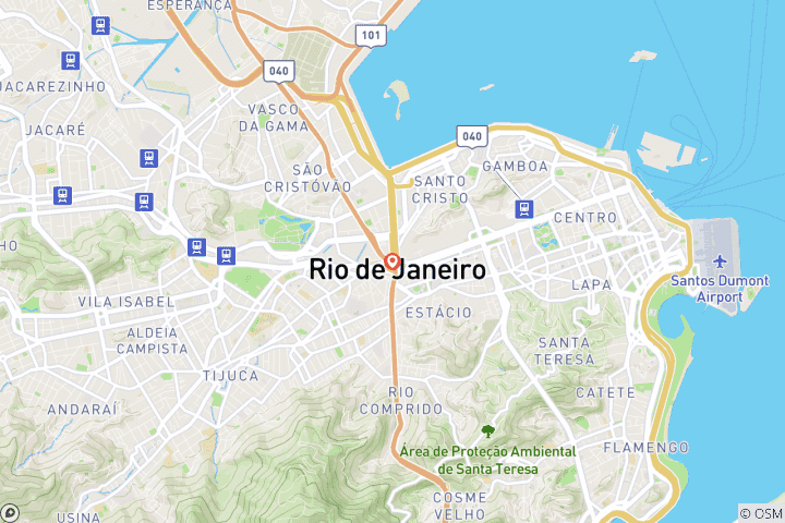 Carte du circuit Les essentiels de Rio : Samba, soleil et pain de sucre