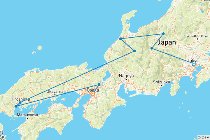 Carte du circuit Simplement le Japon