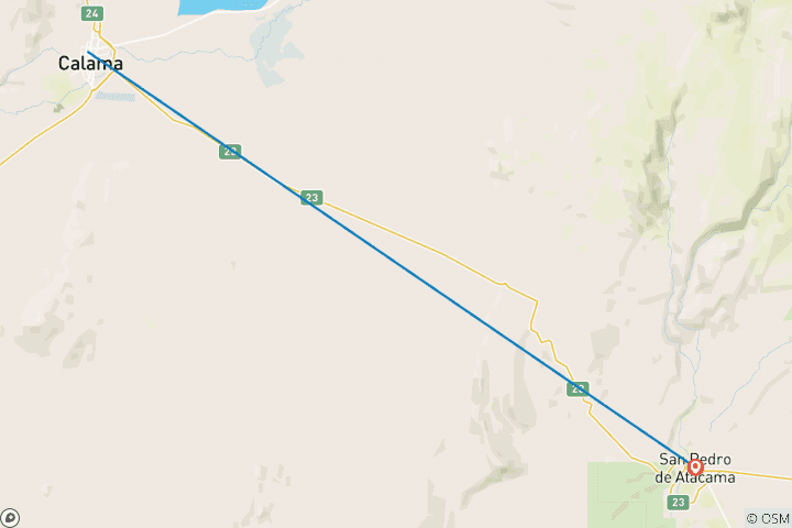 Map of 5 Days Self Drive @ Atacama Desert