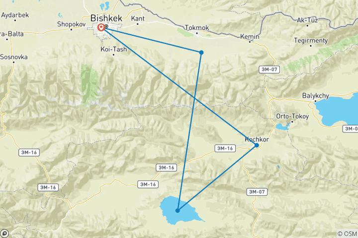 Map of Song-Kul Lake - The Soul of Kyrgyzstan