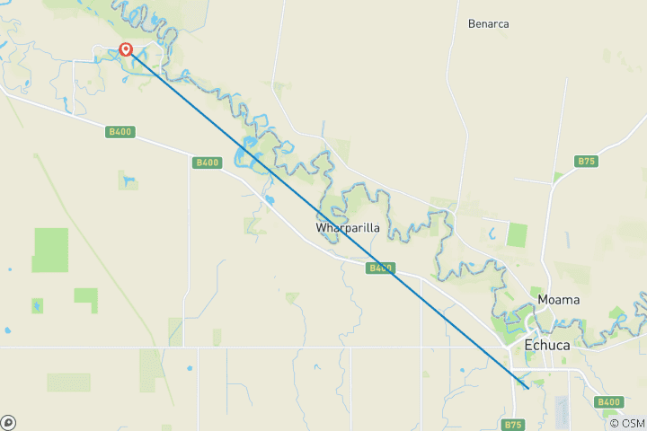 Carte du circuit 3 nuits de découverte de la rivière Murray*