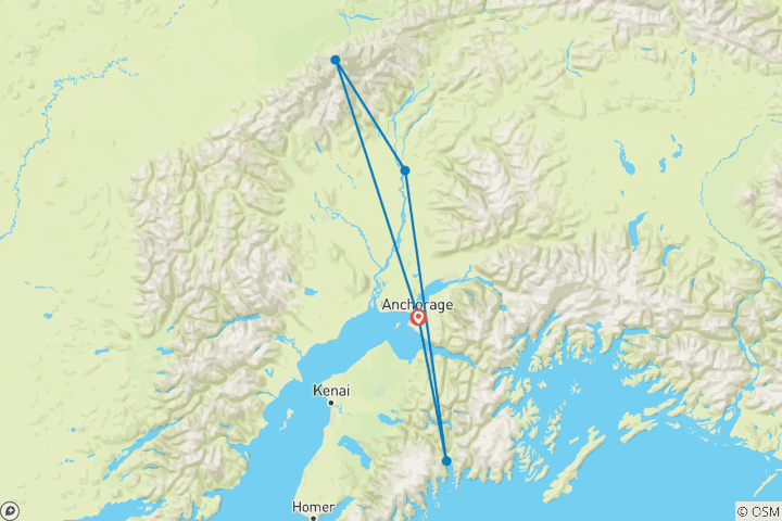 Map of Alaska Family Journey: Wilderness Explorer