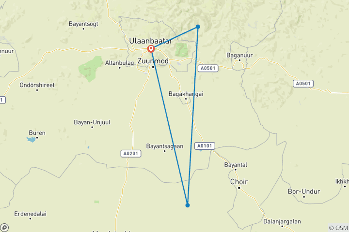 Karte von Reitausflug zum Schwarzen See - 4 Tage