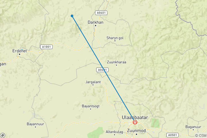 Mapa de Circuito combinado a caballo y vida nómada