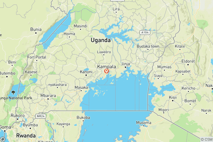 Map of 3-Day Gorilla Tracking Budget Tour in Bwindi Forest