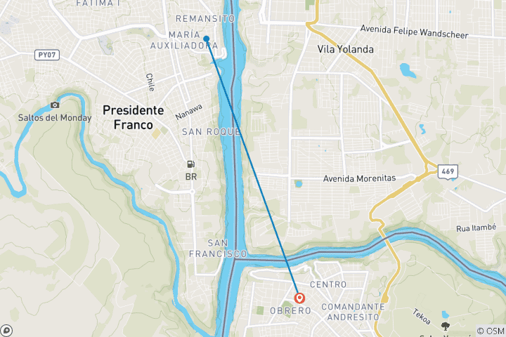 Carte du circuit Citypackage Chutes d'Iguassu - 4 jours