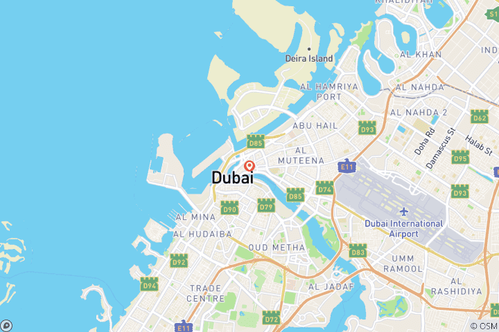 Map of 4 Star Dubai Magic 6 Days / 5 Nights