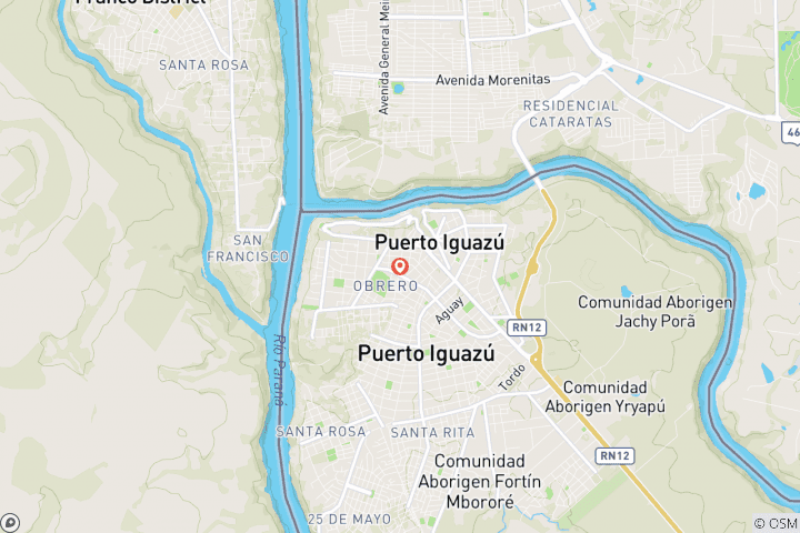 Map of Iguazu Falls on a Shoestring (3N)