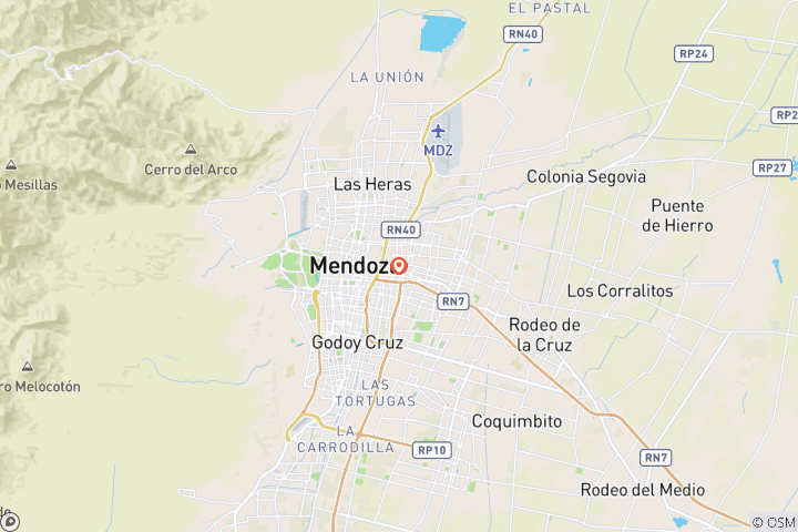 Map of Mendoza, Mountains and Wineries - 3 Nights