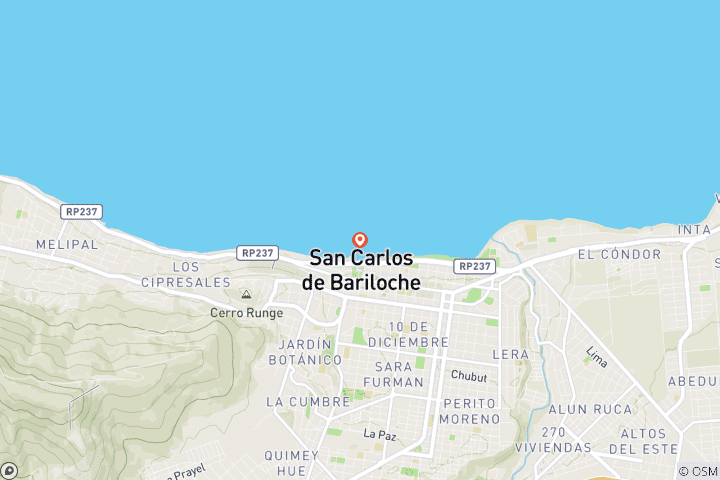 Map of Bariloche, Patagonian Lakes – 3 Nights