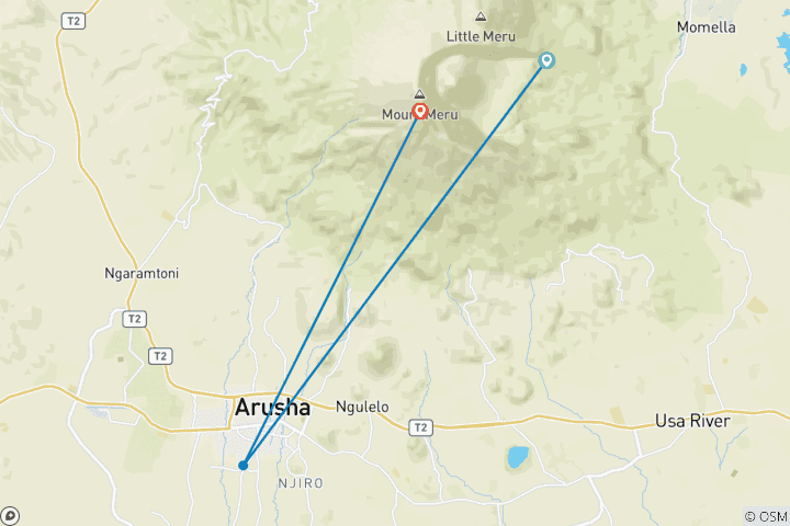 Mapa de 3 días monte Meru