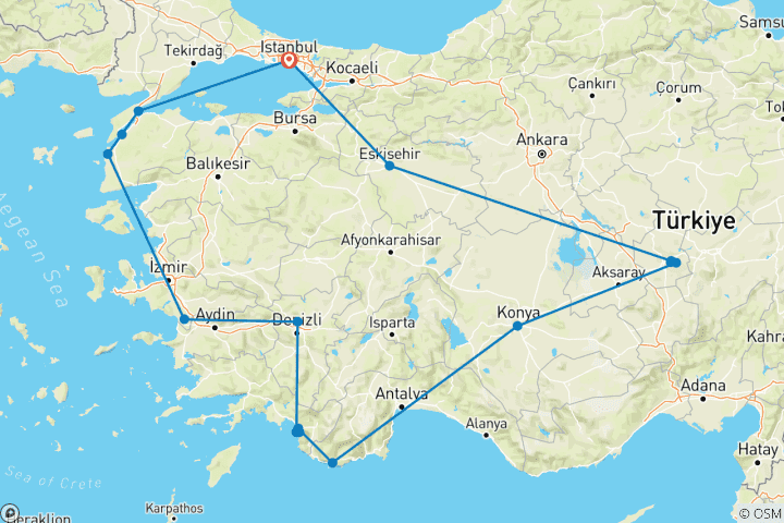 Kaart van Het beste van Turkije