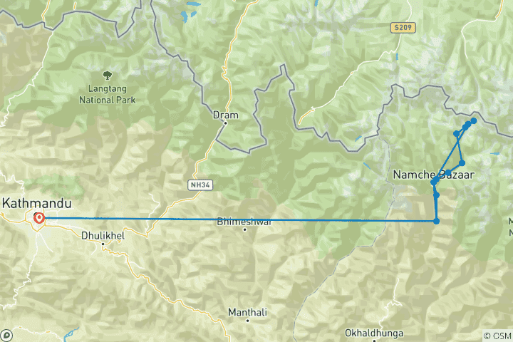 Map of Epic Everest Base Camp Trek