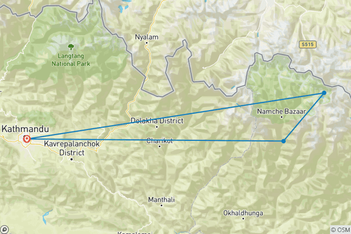 Karte von Besteigung des Island Peak - 22 Tage, 21 Nächte