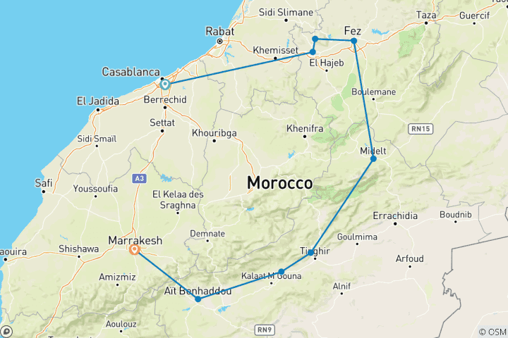 Map of Essential Morocco