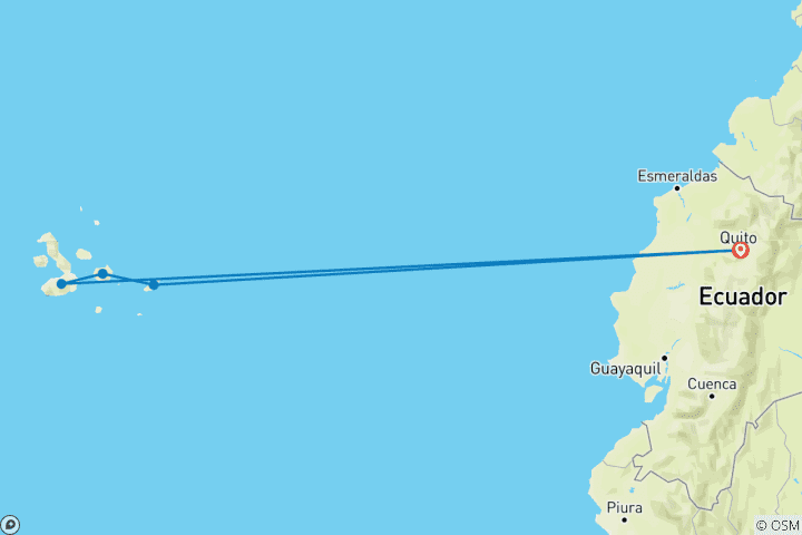 Carte du circuit Expérience aux Galápagos : Volontariat et voyage 10 jours