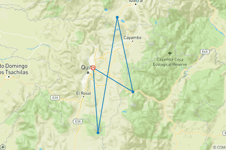 Carte du circuit Circuit culturel et traditionnel à Quito 6J - 5N