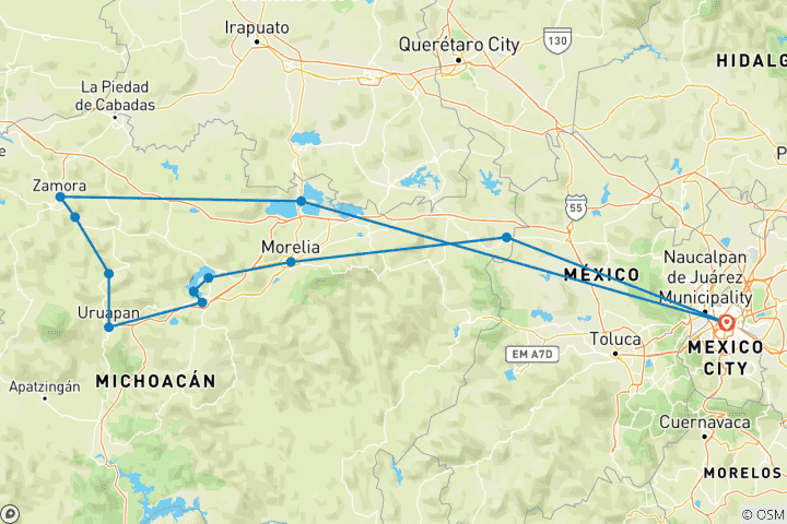 Karte von Michoacan: Magische Städte, der jüngste Vulkan und mehr