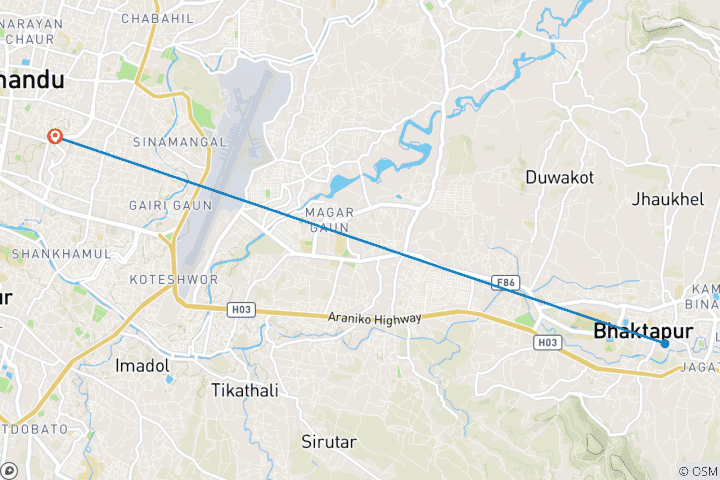 Carte du circuit Circuit gay à Katmandou - Circuit LGBTQ+ au Népal