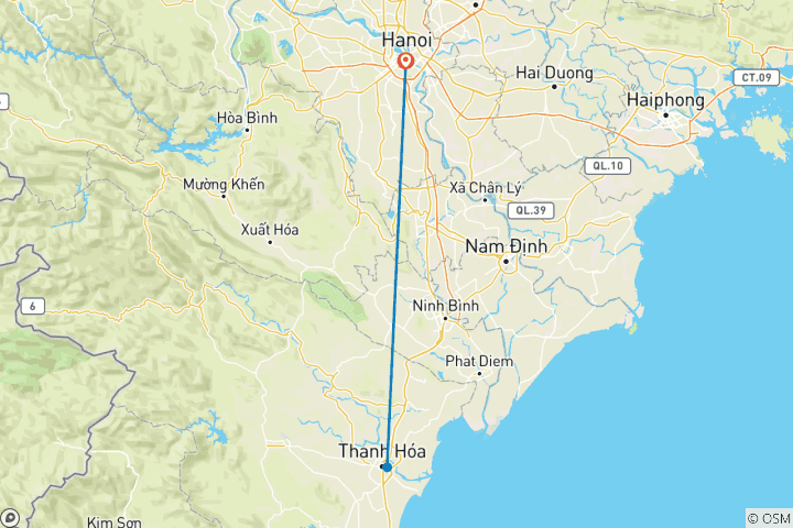 Map of Bike, Hike & Kayak North Vietnam