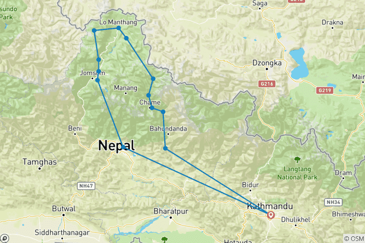 Mapa de Expedición a Saribung - 6.328 m