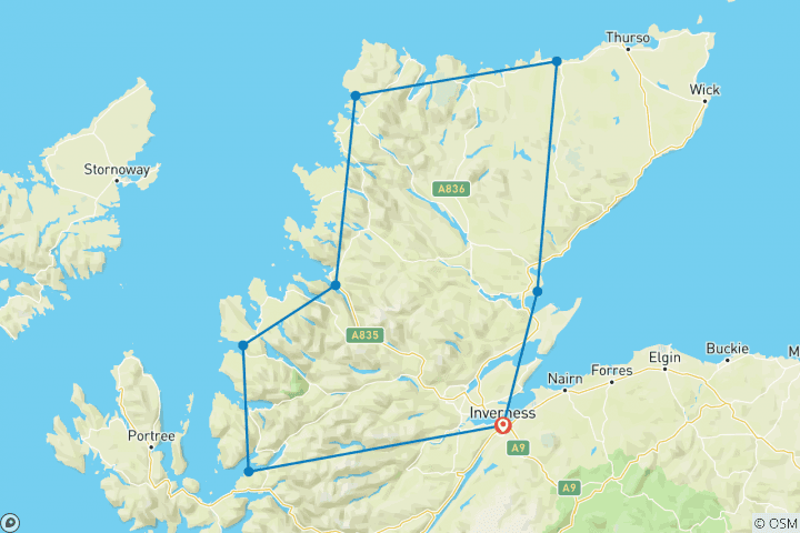 Map of North Coast 500