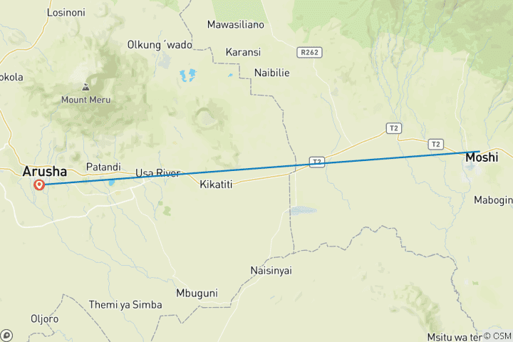 Carte du circuit Tour du Kilimandjaro occidental à VTT