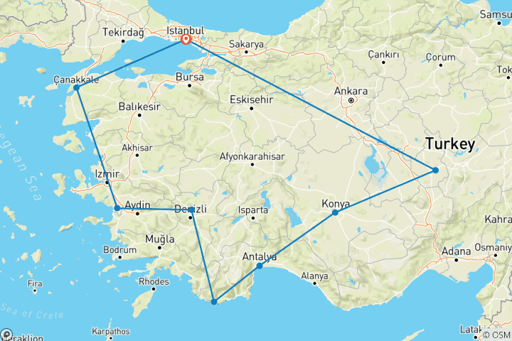 Map of Premium Turkey in Depth