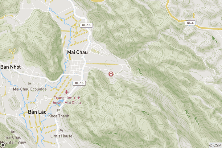Map of Mai Chau Valley Retreat 1 Day Trip