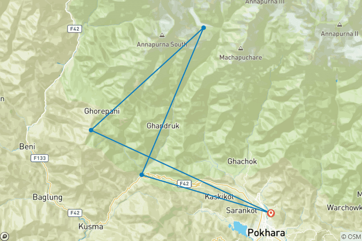 Map of MOHARE DANDA TREK 08 DAY