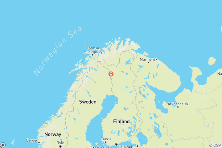 Map of Arctic Circle Aurora Adventure