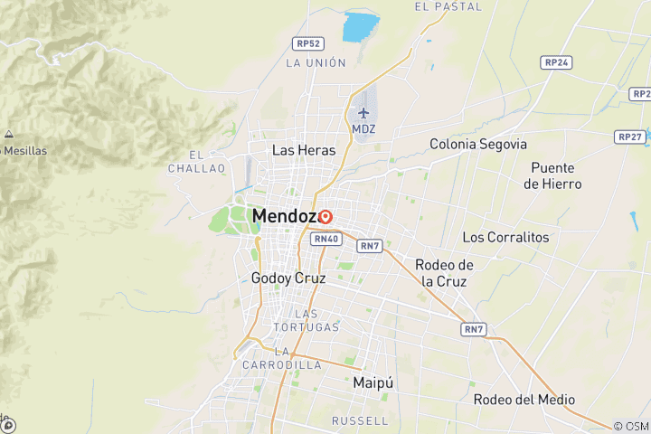 Map of Mendoza Wine Tasting