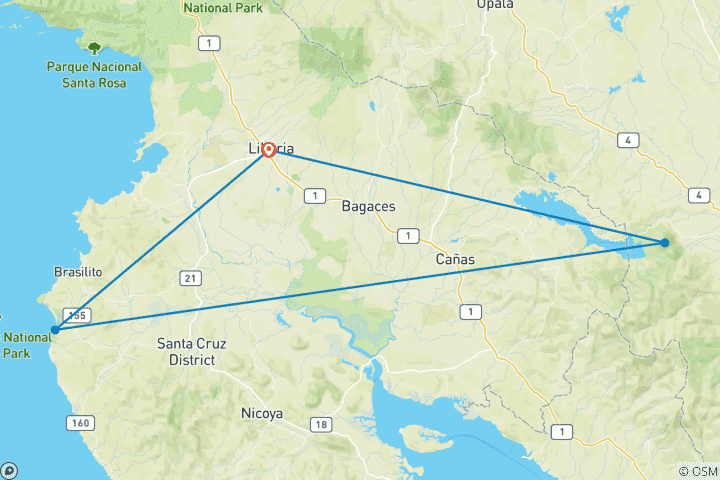 Map of Rainy & Sunny Side Package