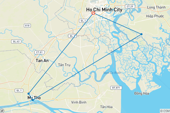 Map of Southern Vietnam Packages - 4 Days