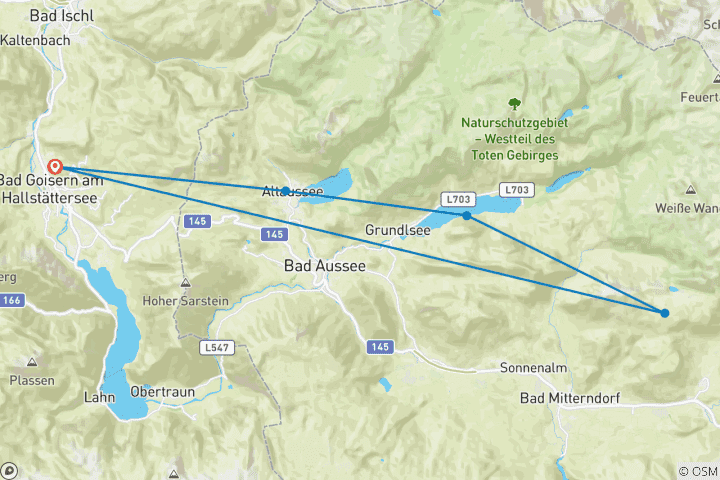 Carte du circuit Salzkammergut styrien