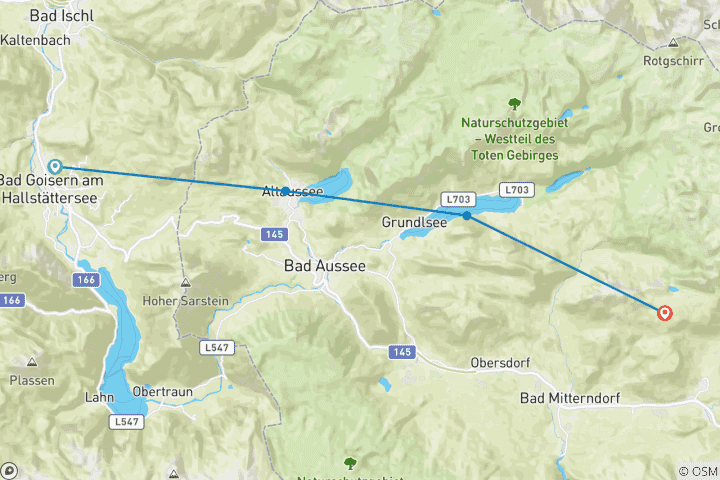 Carte du circuit Salzkammergut styrien