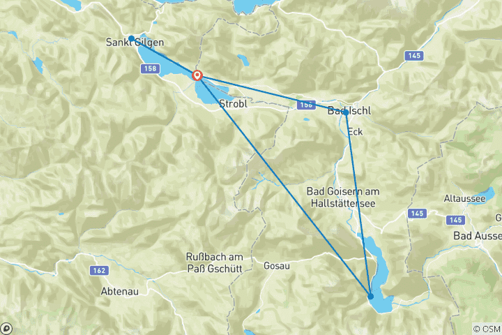 Carte du circuit Promenade en lac dans le charme du Salzkammergut autrichien
