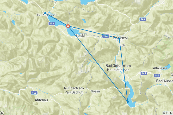 Carte du circuit Promenade en lac dans le charme du Salzkammergut autrichien