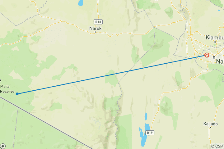 Map of 03 Days  Kenya  Masai Mara Migration Lodge  Tour