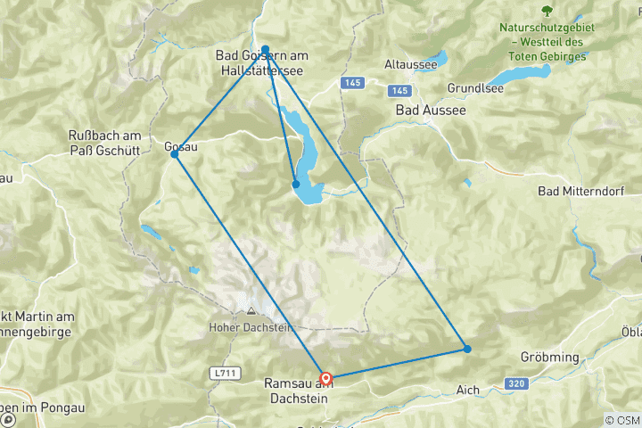 Map of Dachstein High Altitude Circular Path