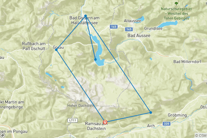 Map of Dachstein High Altitude Circular Path