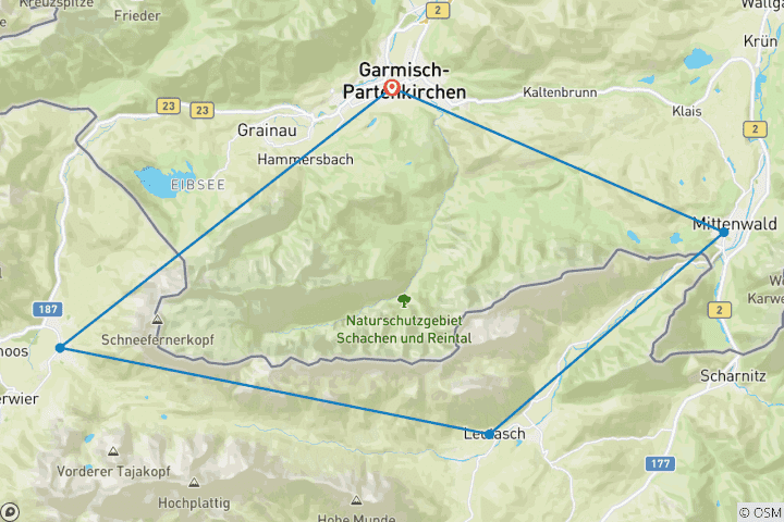 Map of Around Zugspitze