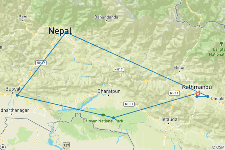 Map of 10 Days - Wildlife & Heritage Adventure