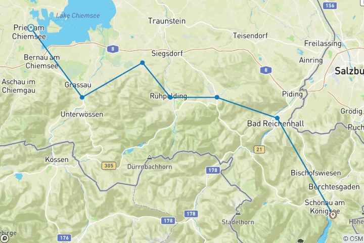Map of Salzalpensteig – Hiking Trail 1