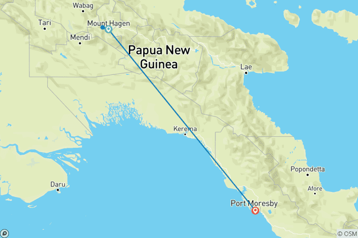 Karte von Mount Hagen Show und Sing Sing - August