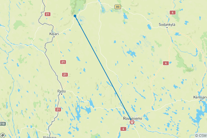 Map of Finland Wilderness Discovery - 5 Days