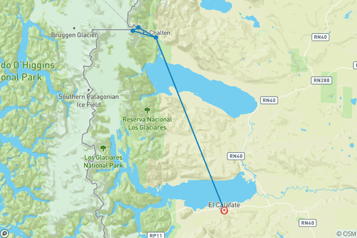 Map of Adventure in El Chaltén at Camp Full
