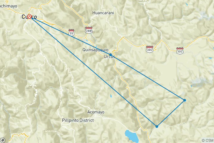 Map of Ausangate & Rainbow Mountain