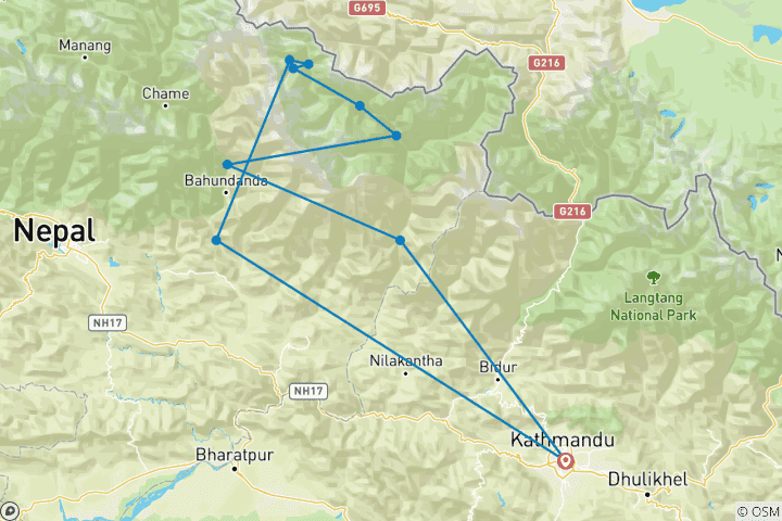 Carte du circuit Circuit Manaslu
