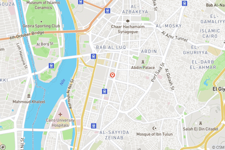 Carte du circuit Balade en felouque au coucher du soleil sur le Nil au Caire